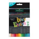 Faber-Castell Black Edition Colored Pencils - 36 Count, Black Wood and Super Soft Core Lead, Coloring Pencils for Kids, Teens, Adult Coloring Books, Art Colored Pencils