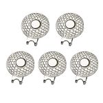 Angeer 5 Pcs/Set Magnetic Golf Hat Clips Golf Ball Marker Holder Men Women Golfer Gifts Golf Sports Court Accssories For Golf Gloves Hats Bags Caps Visor Belt Pocket Lot (Silver)