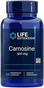 Life Extension, L-Carnosine, 500mg, Hautement Dosé, 60 Capsules végétaliennes, Sans Gluten, Végétarien, Sans Soja, Sans OGM