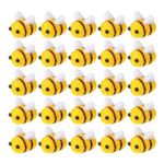 jojofuny 25 Pcs Wool Felt Bee Bulk Plushies Mini Craft Balls Wool Felt DIY Bees Resin Crafts Gender Reveal Party Favor Bees DIY Crafts Hat Brush Felt DIY Clothing Patches