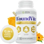 Zen Nutrients WoundVite Comprehensive Post Op Wound Care, Scar Reduction, Scar Treatment, Plastic & General Surgery, Heal Faster