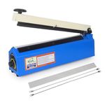 Hi-tech Impulse Heat Sealer Machine | 12 inch Sealing Machine for Food Packets, Plastic Packing Machine, Pepsi Pouch Sealing Machine, Plastic Pouch Sealing Machine (Blue)