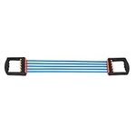 BesCable Chest Expander Chest Workout 5 Tubes Ajustable Arm Strength Trainer Men Chest Exercise Resistance Bands for Home Fitness Muscle Training Body Building - 63CM(Blue)