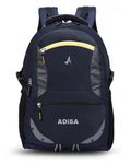 ADISA 32L large laptop backpack office bag college travel back pack with rain cover (Navy)