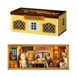 CUTEROOM DIY Miniature Dollhouse Kits, Miniature House Kit, New DIY Mini Rabbit Town Casa Wooden Doll Houses Miniature Building Kits with Furniture Dollhouse Toys for Girls Birthday Gifts (QH002)