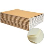 YBCPACK 12 Pack A5 Blank Notebooks Kraft Brown Cover Journal Notebook for Students, Travelers, Office - Memo Diary Subject Notebooks - 60 Lined Pages/30 Sheets