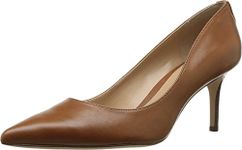 Lauren by Ralph Lauren Women's Lanette Pump, Deep Saddle Tan Super Soft Leather, 11