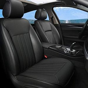 Black Panther Cojin Asiento Coche, Lujo Fundas para Asientos de Coche,Cuatro Estaciones Universal Antideslizante Protector Asiento Delanterocon Respaldo(1PC- Negro)