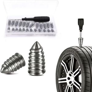 20ps Tire Repair Rubber Plugs Quick Self-Sealing Repair Tool Vacuum Tire Repair Plugs Rubber Plugs, Screw-in Vacuum Tire Repair Plugs Suitable for Motorcycle, Car, and SUV Tires Vacuum Tire Repair