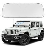 Proadsy Front Windshield Sun Shade Foldable Sunshade Protector Custom Fit 2024 2023 2022 2021 2020 2019 2018 Jeep Wrangler JL JLU & Gladiator JT Accessories 2024 Upgrade