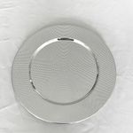 CN.JIAHE 13inch Round Plastic Charger Plates,Set of 8,Charger Plates for Dinner,Wedding,Party,Event Decoration. (Punctate Silvery) …