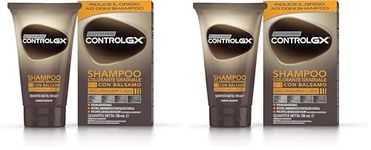 Just For Men Control GX 2-in-1 Shampoo and Conditioner, Gradually and Permanently Reduces Grey Hair with Each Wash, New Improved Formula - All Shades, 118 ml (Pack of 2)
