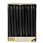 PAPSTAR 10392 50 Taper Candles Diameter 2.2 cm Length 25 cm Black