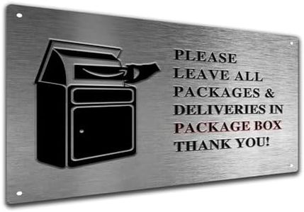 “Please leave the package in package box" Premium Aluminum Package Box Delivery Sign - Rust-Free, Non-Deforming, Weatherproof, 8x12 inches (EN Silver 2333)