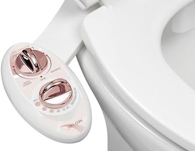 LUXE Bidet NEO 185 - Dual Nozzle, Self-Cleaning, Non-Electric Bidet Attachment for Toilet Seat, Adjustable Water Pressure, Rear & Feminine Wash (Rose Gold)