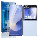 Qoosea 2 Sets Screen Protector for Samsung Galaxy Z Flip 6 5G 2024 with Camera Lens Protector, Premium Folding 3D Soft Protective Film High Definition Full Coverage for Galaxy Z Flip 6