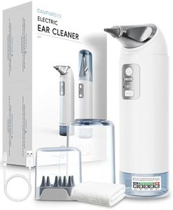 Caupureye Ear Wax Removal - Upgraded Electric Ear Cleaner, Ear Cleaning Kit With 4 Water Pressure Modes, Safe Ear Irrigation Flushing System w/ 8 Irrigation Tips, 55dB Low Noise, IP65 For Bathroom Use