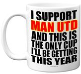 Funny Football Mug Gift for Man United Fans - Footy Only Cup - Joke Xmas Birthday Mugs Present Gifts for Son Dad Brother Uncle Colleague Friend Cousin, 11oz Ceramic Dishwasher Safe Coffee Tea Cup