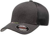 Flexfit Melange Unipanel Trucker Cap, Dark Grey, Large-X-Large