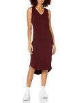 Amazon Essentials Women's Jersey Standard-Fit Sleeveless V-Neck Midi Dress (Previously Daily Ritual), Dark Red, X-Large