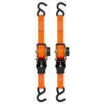 SMARTSTRAPS 10’ Retractable Ratchet Straps, 2 Pack – 3,000lb Break Strength, 1,000lb Safe Work Load — Haul Motorcycles, Boats, and Appliances with Patented Technology Heavy Duty Ratchet Straps