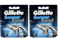 Gillette Sensor Excel Razor Blades - 20 Piece Bundle (4 Packs of 5)