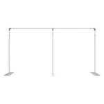 20ft x10ft Telescopic Adjustable Portable Pipe and Drape Backdrop Stand, Curtain Frame Stand, Wedding Parties Decoration Photo Studio Photography Background Support System Trade Show Display