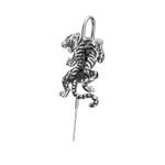 THE MEN THING POUNCE TIGER - Pure Titanium Steel Ear Crawler Hook Pin Cuff Earrings for Men & Boys