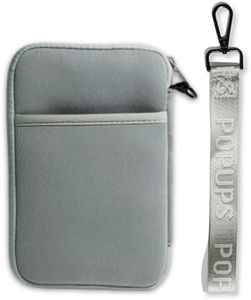 POPUPS Passport Travel Wallet for Women - Large Multiple Document Organizer and Holder with Wristlet (Stone Grey)