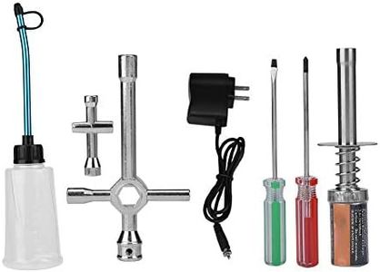 CHICIRIS Rc Tool Kit, Nitro Rc Car Tools, Nitro Starter Kit, Rc Nitro Starter Kit Glow Plug Igniter with Charger Rc Truck Buggy Car Part for Hsp Redcat (US Plug)