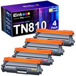 TN810 TN-810 Toner Cartridge 4-Pack Compatible Replacement for Brother TN810 TN 810 TN810XL TN-810XL