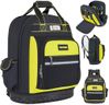 OUUTMEE Tool Backpack, Work Tool Bag with Multi-Use Pockets, Tools Backpack for Repairman, Electrician, Handyman, Tool Backpack for Men, Water-Resistant Backpack Tool Bag with Hard Bottom