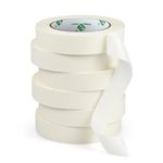 BOMEI PACK White Masking Tape 24mm x 55yds, 6 Rolls Paper Tape for General Painting