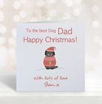 Personalised Christmas Card from Dog to Dog Dad/Mum/Mummy/Daddy/Grandma/Grandad/Sitter/Walker