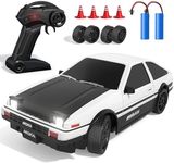 AYIQUTY RC Drift Car, 1:24 Mini 4WD Remote Control Drift Cars with Semi Proportional Throttle and LED Light, 25KM/H RC Racing, Boys Toy Gifts Age 6 7 8 9 10+