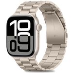 HITZEE Compatible with Apple Watch Strap 42mm 41mm 40mm 38mm Business Stainless Steel Metal Straps Men Women Link Band Compatible for Apple Watch SE Series 10 9 8 7 6 5 4 3 2, 38/40/41/42mm Starlight