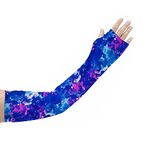 CastCoverz! Designer Arm Cast Cover - Splatter Blue - Medium Long: 21" Length X 12" Circumference - Removable and Washable - Made in USA