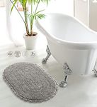 SASHAA WORLD Super Soft Reversible Bath Mat/Bathroom Rug from Crochet Collection (40 x 60 cm, Grey)