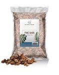 100% Natural Pine Bark Mulch Nuggets (8 Quarts), Small Mulch Chips for Indoor/Outdoor Container Gardening, Ideal for Soil Supplement, Houseplant Mulch