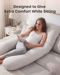 Nuliie U-Shaped Pregnancy Pillow – Purple Maternity Support Cushion