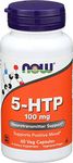 NOW Supplements 5-HTP 100mg Vegetable Capsules, 60 Count