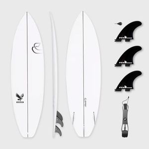 CONTOUR SURF Garuda 6'1" Epoxy Shortboard Surfboard with Fins and Leash | High-Performance Surfboard for Intermediate to Advanced Surfers | EPS Core, Wood Stringer, Carbon Reinforced
