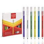Matador HI-SCHOOL Ballpen, Fine-Point (0.6 mm), Black Ink, 6 different Colorful Bodies, Round Barrel Design, Smooth & Instant Writing, 24 Counts