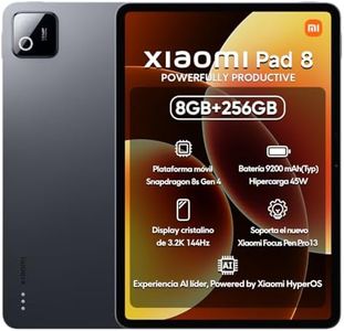 XIAOMI Pad 8 Ai WiFi Version Global (No Calls or Text) 11.2 inches 3.2K 144Hz 9200mAh Four Speakers 13 Mp Model 25097RP43G (Gray, 256GB + 8GB)
