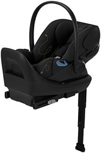 Cybex Cloud G Comfort Extend Infant Car Seat, From Birth to 35lbs, 45% More Recline Outside of Vehicle, One-Click Rigid Latch Install, Load Leg, Linear Side-Impact, Anti-Rebound Base - Moon Black