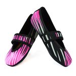 Nufoot Betsy Lou Women's Shoes, Best Foldable & Flexible Flats, Slipper Socks, Travel Slippers & Exercise Shoes, Dance Shoes, Yoga Socks, House Shoes, Indoor Slippers, Pink Aurora, X-Large