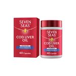 Seven Seas High Strength Cod Liver Oil Tablets With Omega-3, Fish Oil, Gelatine Free, 120 Capsules, EPA & DHA, Plus High Strength Vitamin D