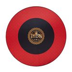 Triton Portable Round Poker Mat Round Fits Triton Poker 8 Player Poker Table Octagon Multi-Spandex Fabric Covered Top Rubber Grip Bottom Non-Slide on The Table Includes Case 50" Round (Red)