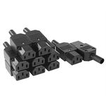 uxcell 10Pcs AC250V 10A IEC320 C13 Female 3 Terminals Power Adapter Connector