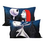 Disney The Nightmare Before Christmas Kids Pillowcase 2 Pack EXPRESSIONS Reversible Soft and Light Standard Size Set 20"x30" (Official Disney Product)